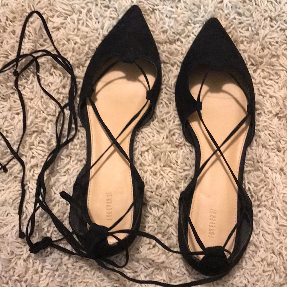Forever 21 flats with strap up ankle!
